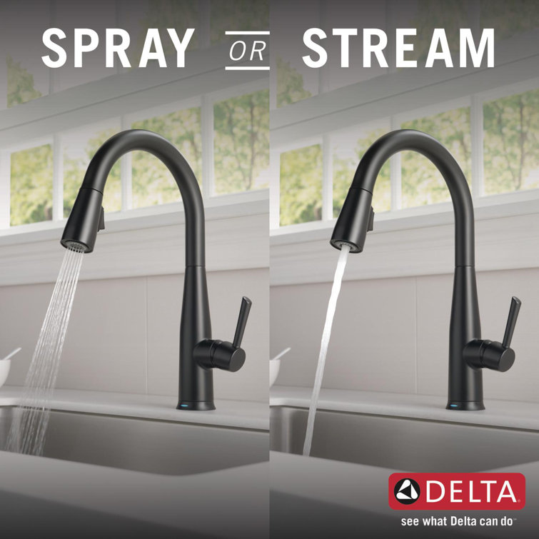 Matte Black Stainless Steel Pull-Down Kitchen Faucet