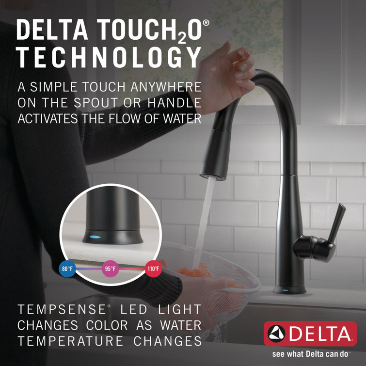 Matte Black Stainless Steel Pull-Down Kitchen Faucet