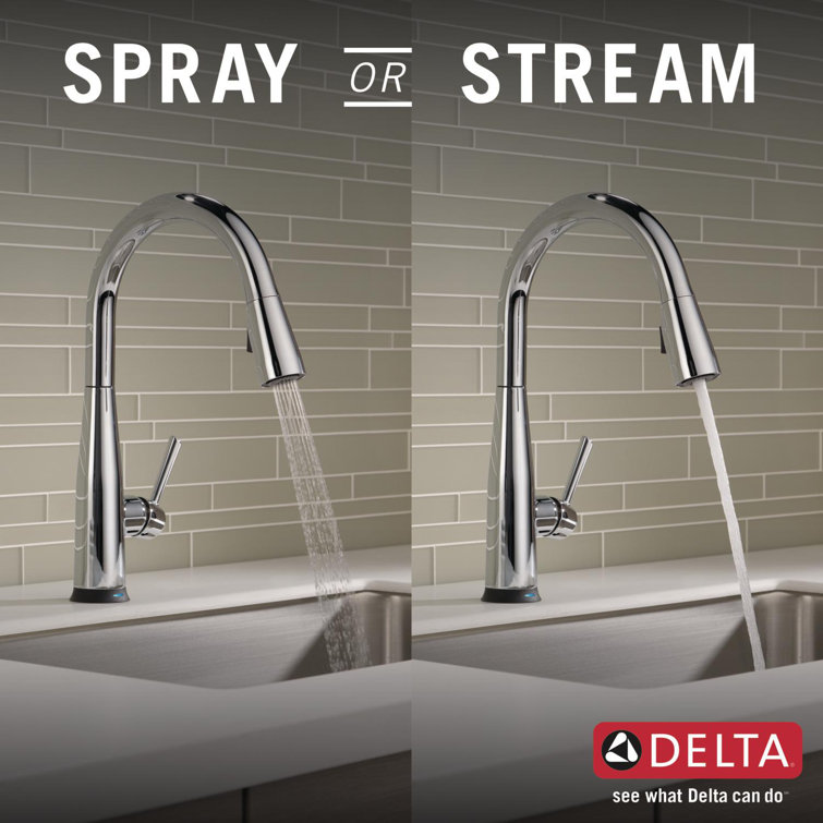 Chrome Transitional Pull-Down Kitchen Faucet with Touch Technology