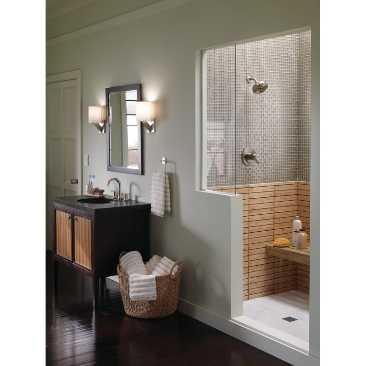 Chrome Wall Mounted Square Open Towel Ring