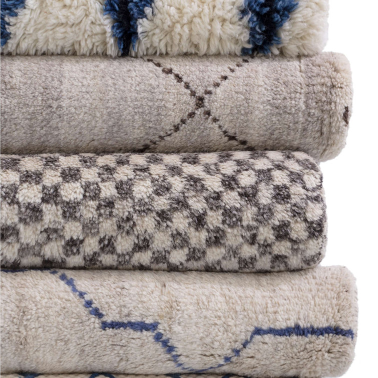 Citra Hand-Knotted Gray Geometric Wool-Blend 4' x 6' Area Rug