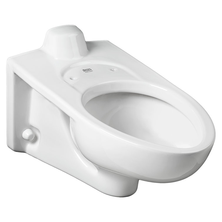 White Elongated Wall-Hung Ceramic Toilet Bowl