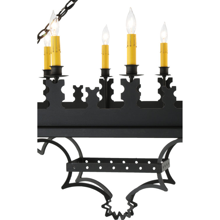Gothic Black 18-Light Indoor/Outdoor Candle Pendant