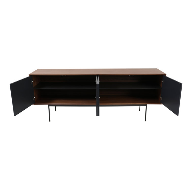 Heath 87'' Solid Oak and Mango Wood Contemporary Sideboard