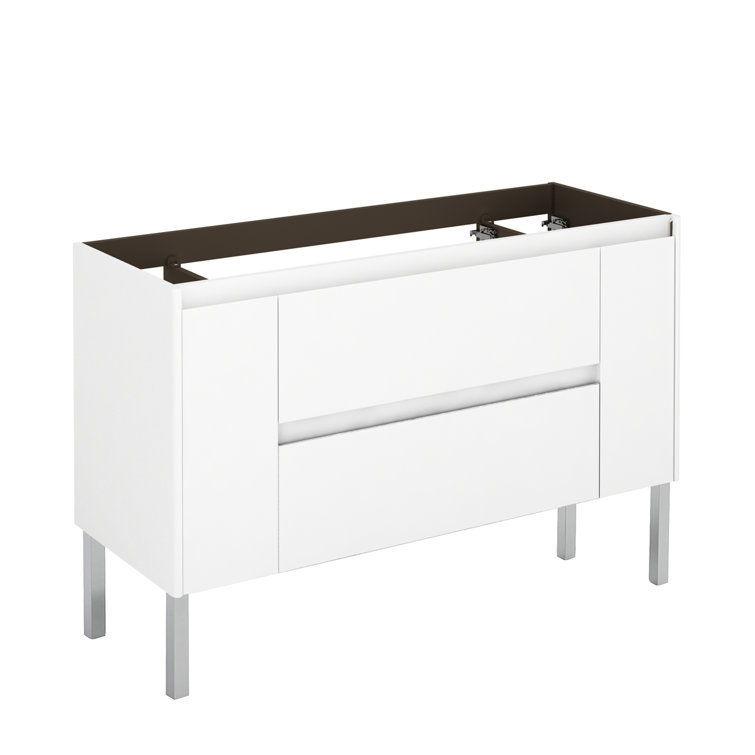 Ambra 47'' Gloss White MDF Single Bathroom Vanity Base