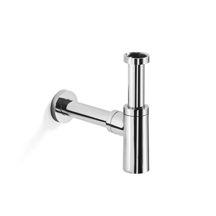 Polished Chrome Brass Decorative P-Trap Accessory