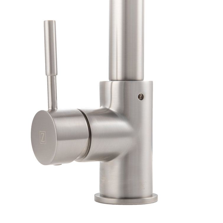 Brushed Nickel Pull-Out Spray Kitchen Faucet with 360-Degree Swivel
