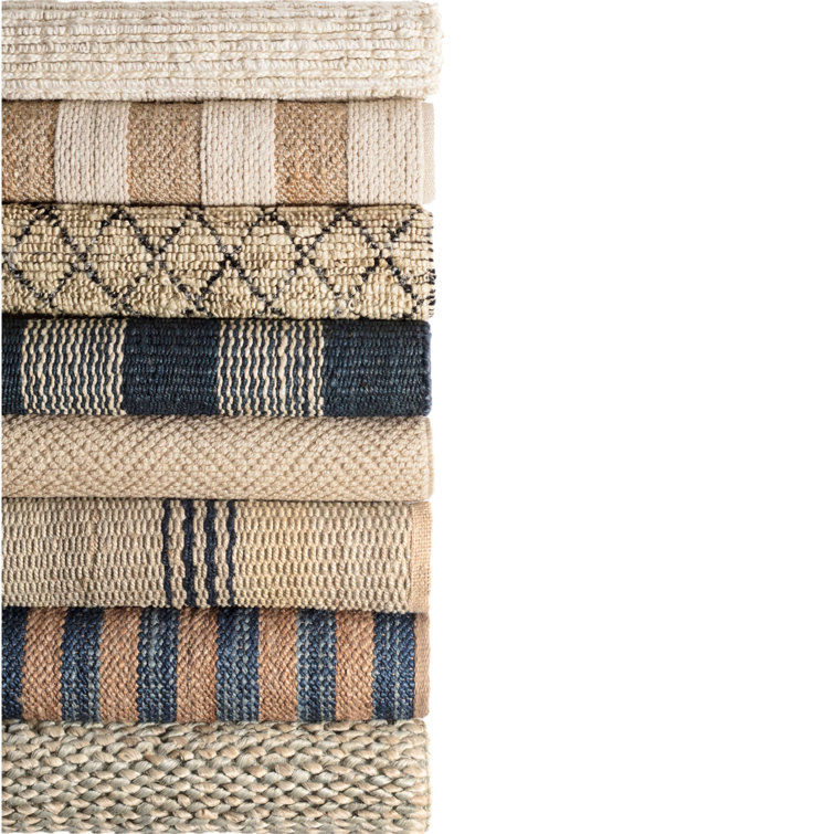Handmade Braided Cotton Blend Reversible Rug, 2' x 3', Natural