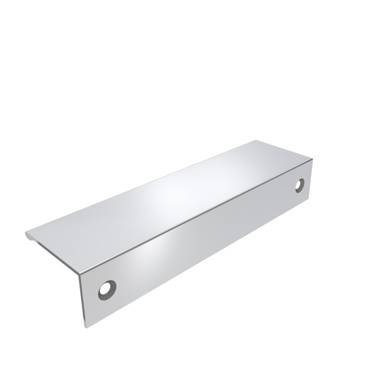 5 1/16" Polished Chrome Modern Finger Pull with Mounting Hardware