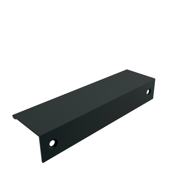 5 1/16" Matte Black Aluminum Finger Pull with Mounting Hardware