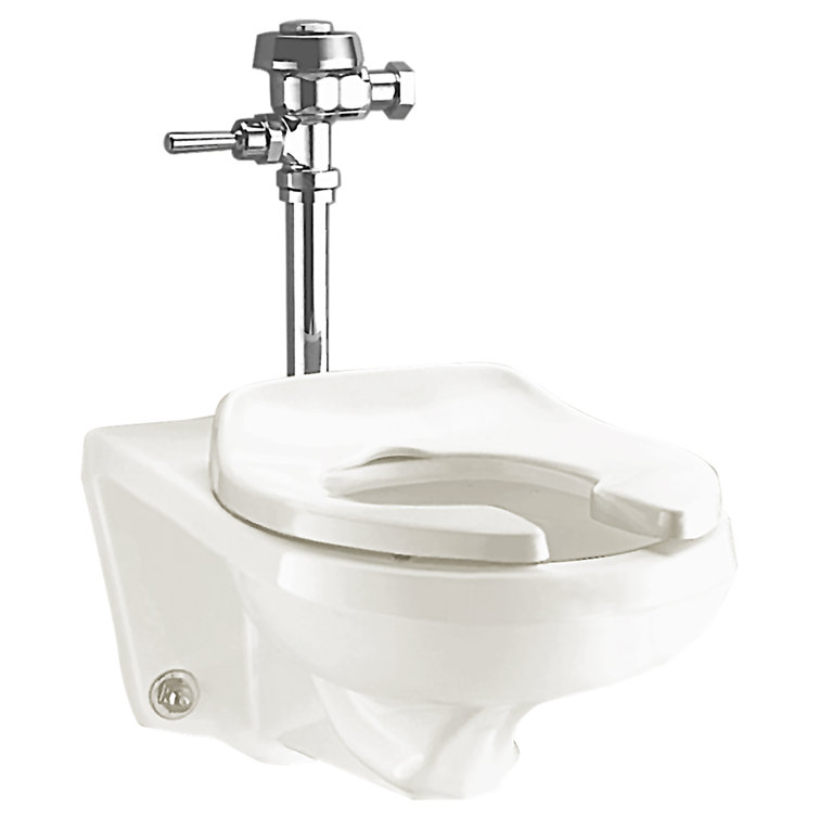 White Vitreous China Elongated Wall Mounted High Efficiency Toilet