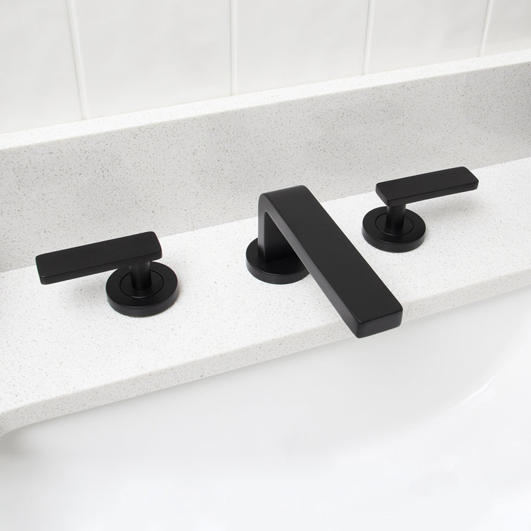Vector Modern Matte Black Widespread Bathroom Faucet with Drain