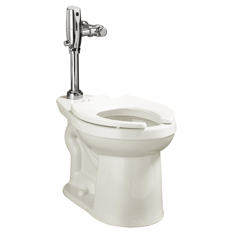 White Elongated High Efficiency Floor Mounted Toilet with Flush Valve