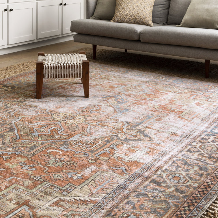 Terracotta Sky Traditional Trellis 7'6" x 9'6" Hand-knotted Area Rug
