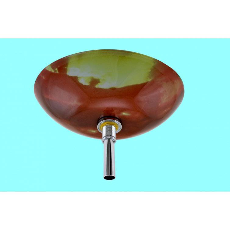 Sunset Oval Tempered Glass Vessel Sink with Drain