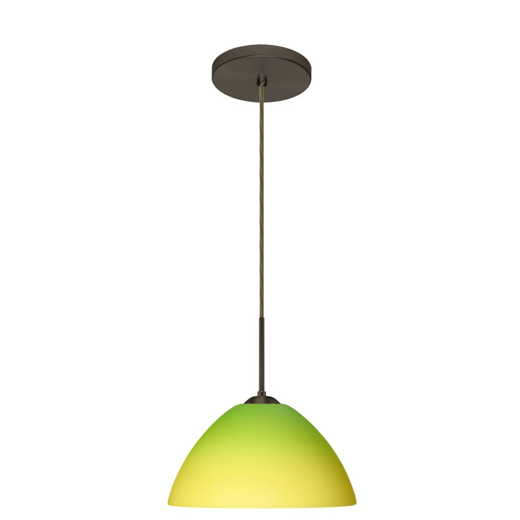 Bronze 10.5" Glass Indoor/Outdoor Pendant Light