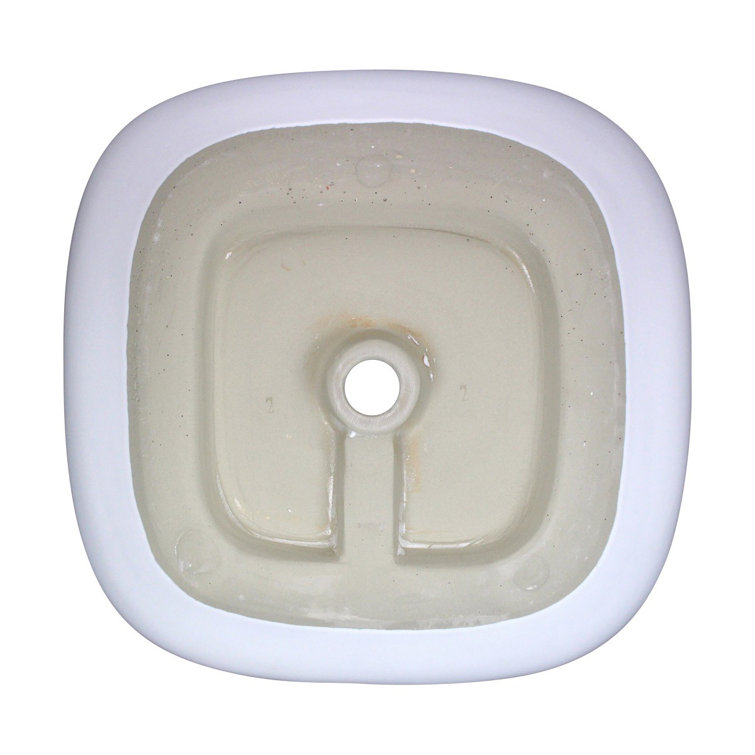 Capri 21" White Ceramic Countertop Vessel Sink with Reno-Gloss Finish