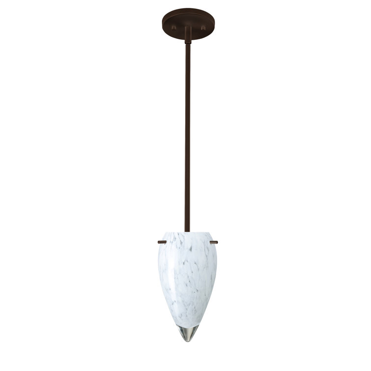 Amber Cloud Glass Bronze Teardrop Pendant Light