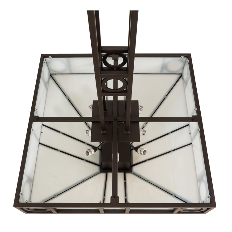 Oil Rubbed Bronze 9-Light Geometric LED Chandelier
