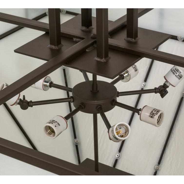 Oil Rubbed Bronze 9-Light Geometric LED Chandelier