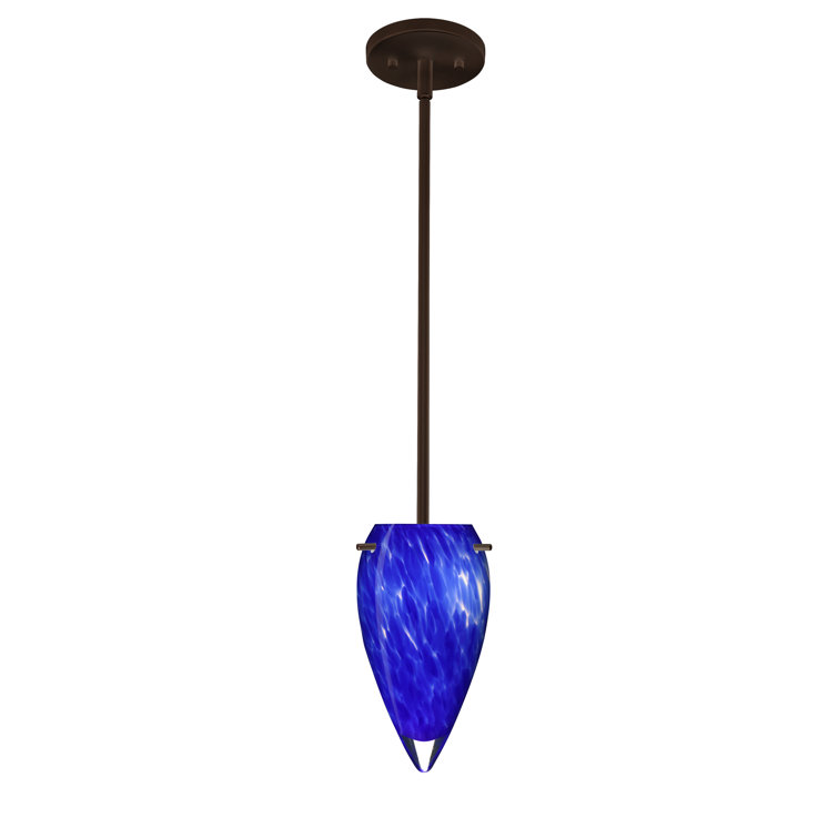 Amber Cloud Glass Bronze Teardrop Pendant Light