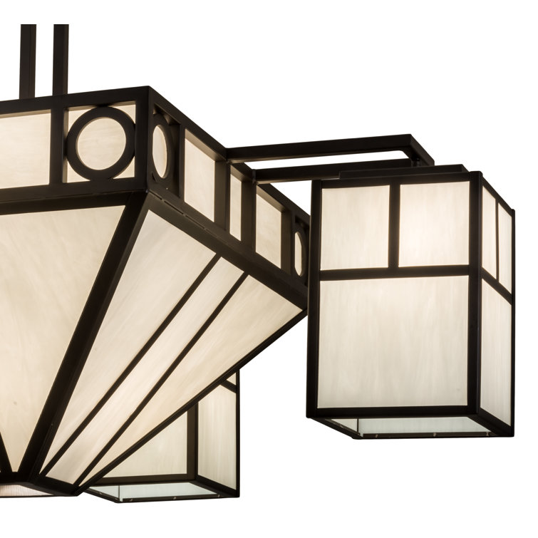 Oil Rubbed Bronze 9-Light Geometric LED Chandelier