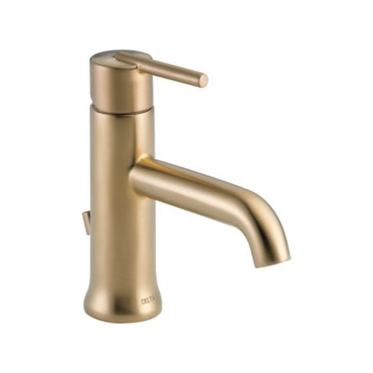 Delta Trinsic Modern Stainless Steel & Bronze Bathroom Faucet