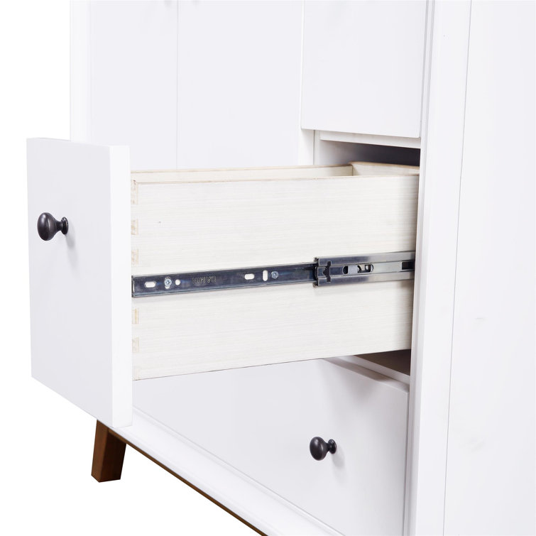 Bleeker 36'' White Wood Bathroom Vanity with Granite Top
