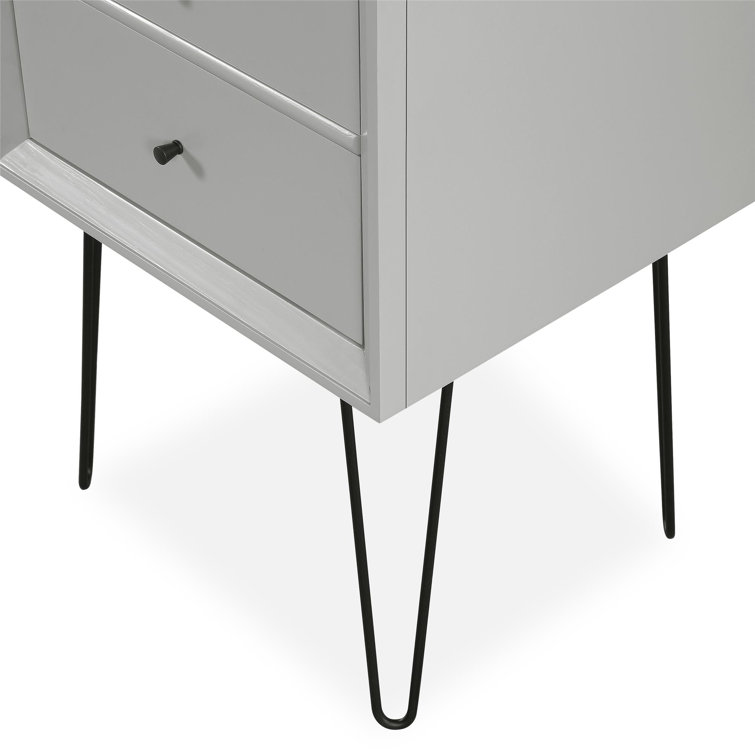 Midcentury Modern Tribecca 24" Wall-Mounted Vanity in Matte Gray