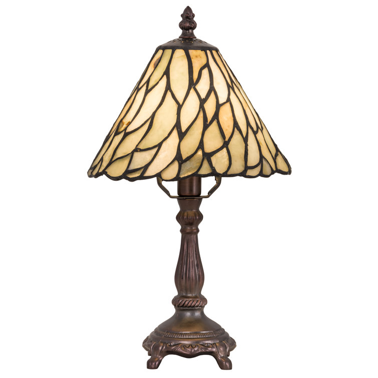 Willow Jadestone 13" Mini Table Lamp with Bronze Base