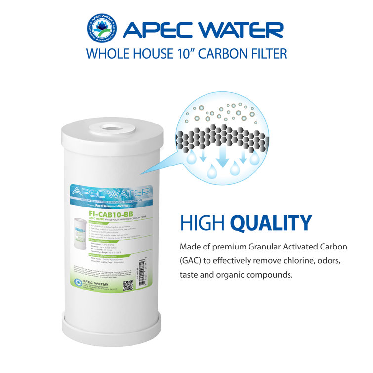 APEC Blue 10" Whole House Carbon Water Filtration System