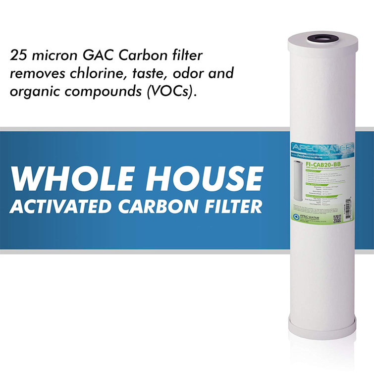 20" Blue and White Whole House Carbon Water Filtration System