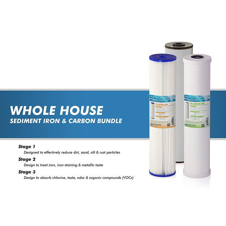 APEC 3-Stage Blue Whole House Water Filtration System