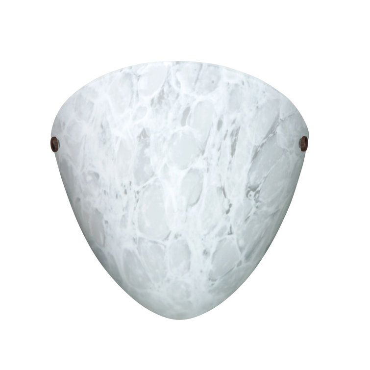 Kailee Opal Matte Glass Dimmable LED Sconce in Bronze