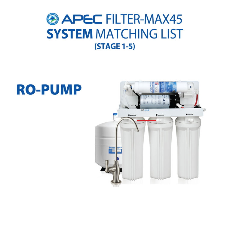 APEC 5-Stage Reverse Osmosis Under Sink Water Filter Set