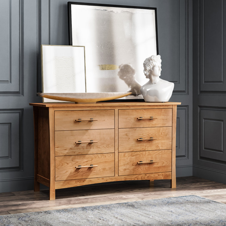 Monterey Double 6-Drawer Autumn Cherry Dresser with Soft Close