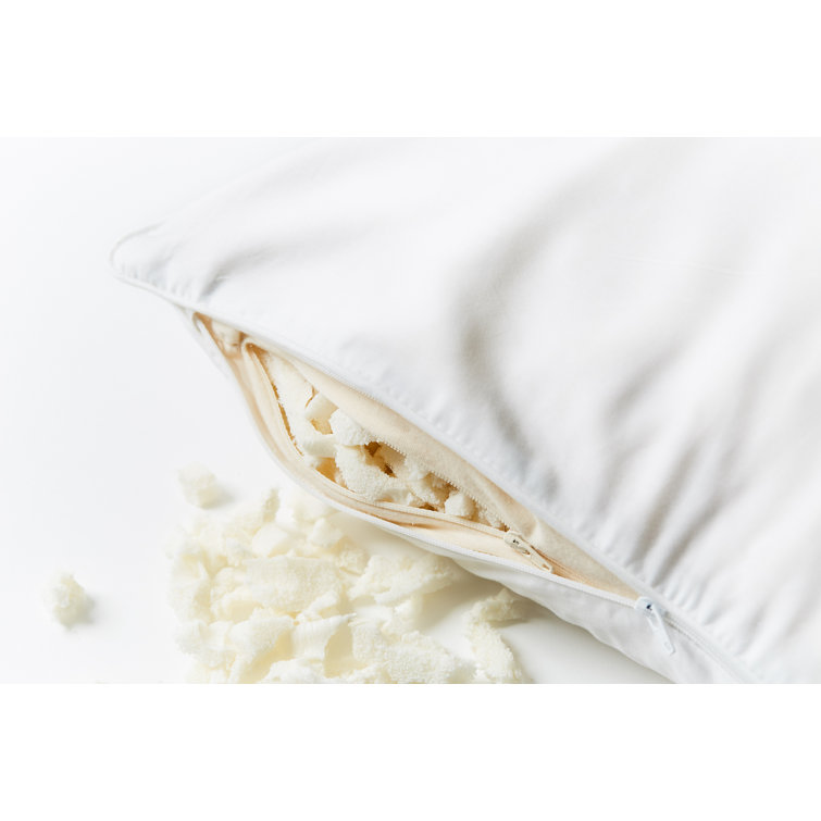 King Size Alpine White Organic Latex Pillow with Cotton Cover