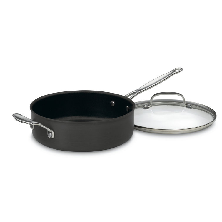 5.5 qt Hard Anodized Non-Stick Saute Pan with Stainless Steel Handle
