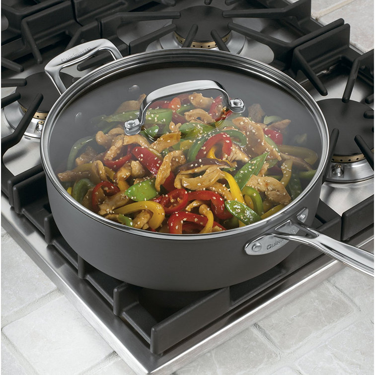 5.5 qt Hard Anodized Non-Stick Saute Pan with Stainless Steel Handle