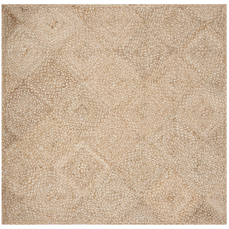 Eco-Friendly Handwoven Non-Slip Square Gray Jute 6' Area Rug