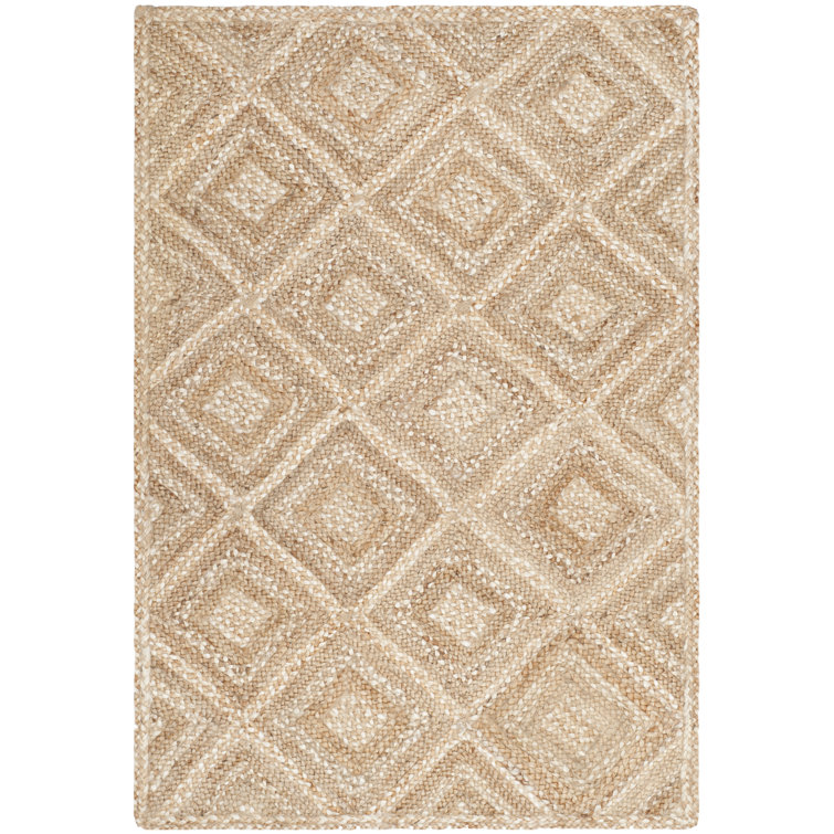 Natural Jute Flatweave Geometric 4' x 6' Area Rug