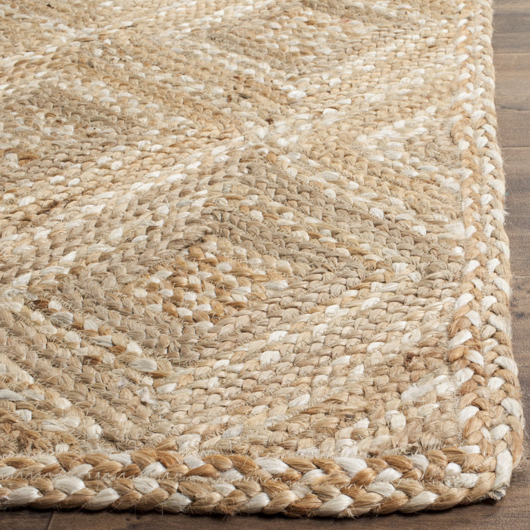 Eco-Friendly Handwoven Non-Slip Square Gray Jute 6' Area Rug