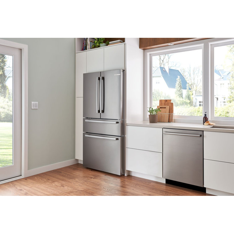 36 Inch Stainless Steel Smart French Door Refrigerator with Ice Maker