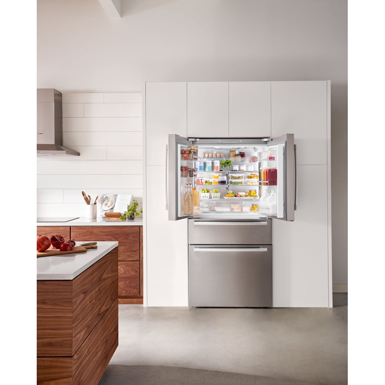 36 Inch Stainless Steel Smart French Door Refrigerator with Ice Maker