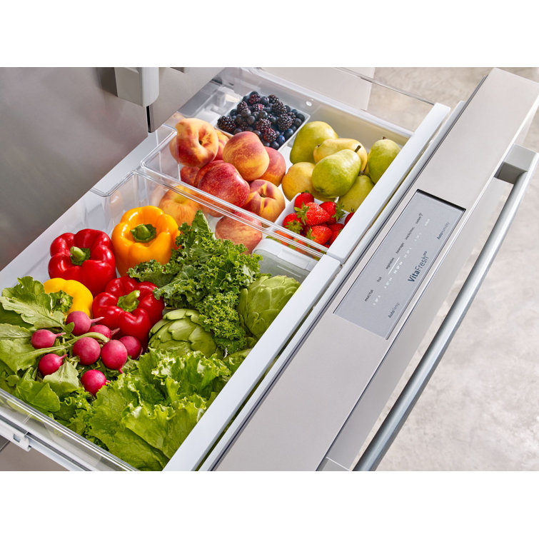 36 Inch Stainless Steel Smart French Door Refrigerator with Ice Maker