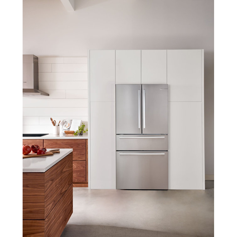 36 Inch Stainless Steel Smart French Door Refrigerator with Ice Maker