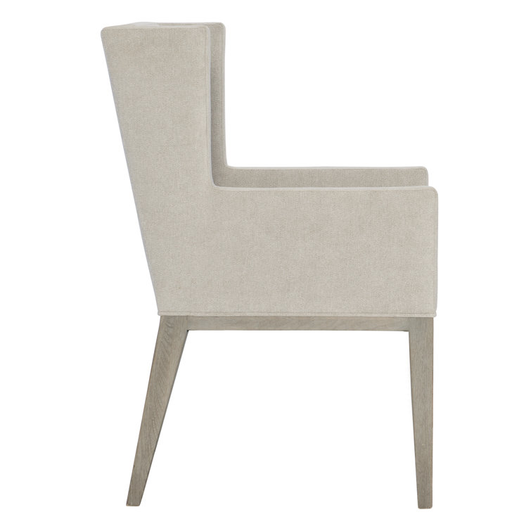 Cerused Greige Handcrafted Wood Transitional Armchair