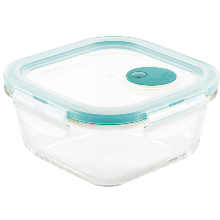 Clear Borosilicate Glass 17-Ounce Airtight Food Storage Jar with Steam Vent