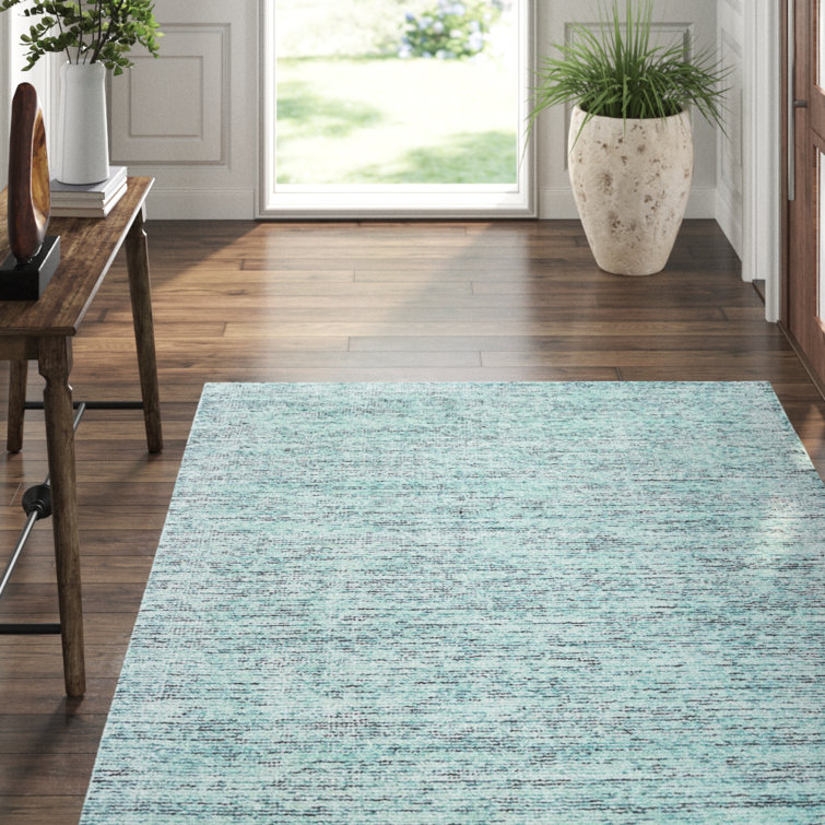 Hand-Tufted Gray Elegance 30"x96" Wool-Viscose Blend Area Rug