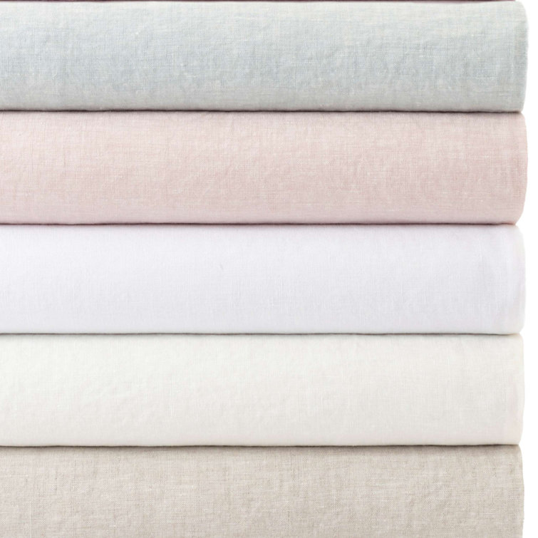 Natural Linen and Cotton King Split Corner Bed Skirt